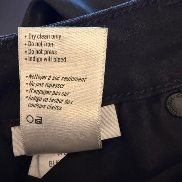 PAIGE Hoxton Ankle Women's Black Fog Luxe Coating Mid-Rise Skinny Jeans Size 26 - Picture 12 of 13